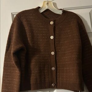 Brown Button-Up Cardigan